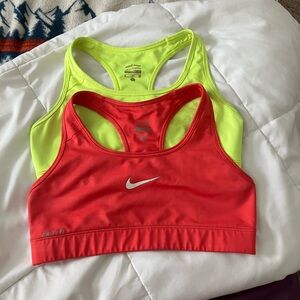 Nike Women's Sports Bra Set - Red and Yellow